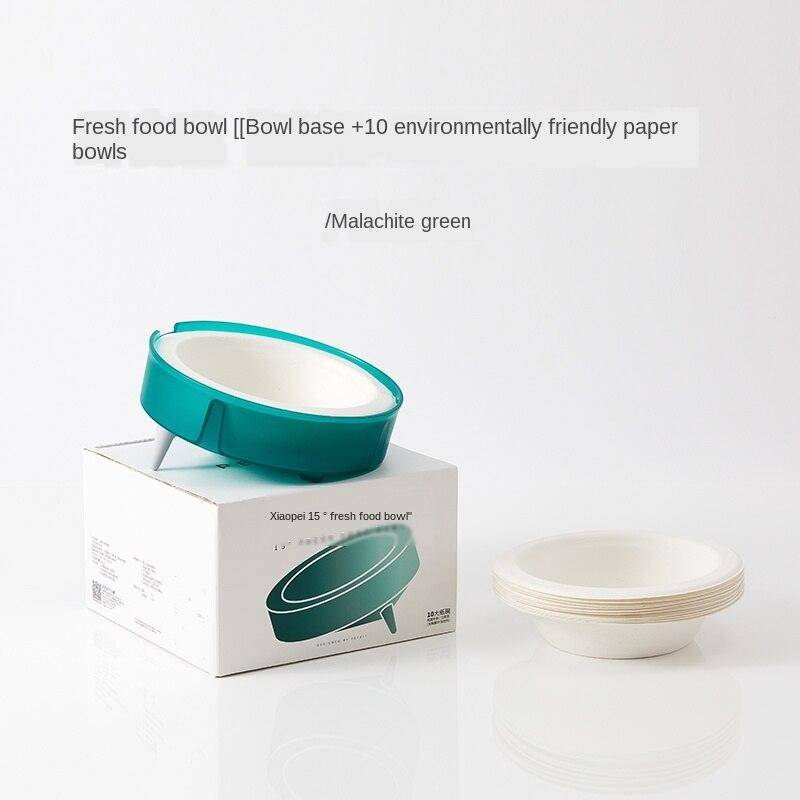 Replaceable Eco-Friendly Cat And Dog Food Bowl Set - The Freshfeed Dog Hugs Cat