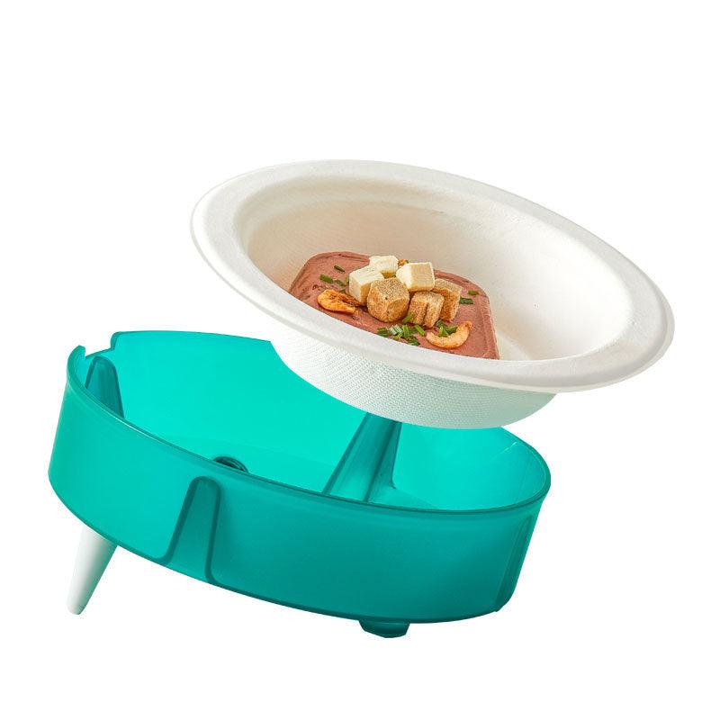 Replaceable Eco-Friendly Cat And Dog Food Bowl Set - The Freshfeed Dog Hugs Cat