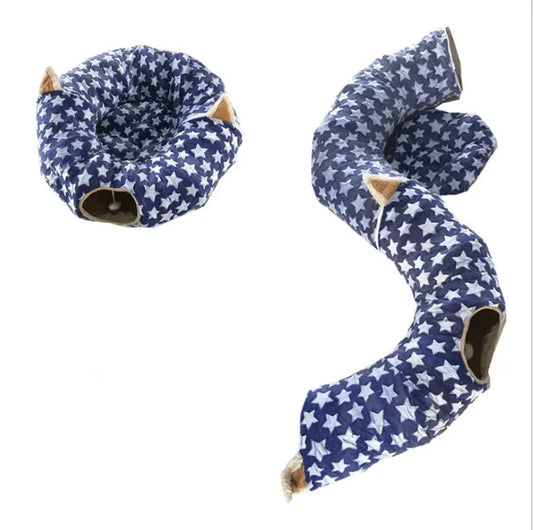 Foldable Pet Play Tunnel Dog Hugs Cat
