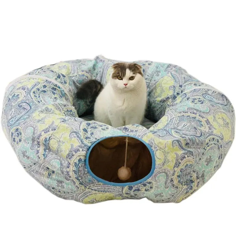 Foldable Pet Play Tunnel Dog Hugs Cat