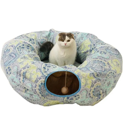 Foldable Pet Play Tunnel Dog Hugs Cat
