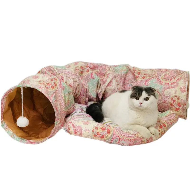 Foldable Pet Play Tunnel Dog Hugs Cat