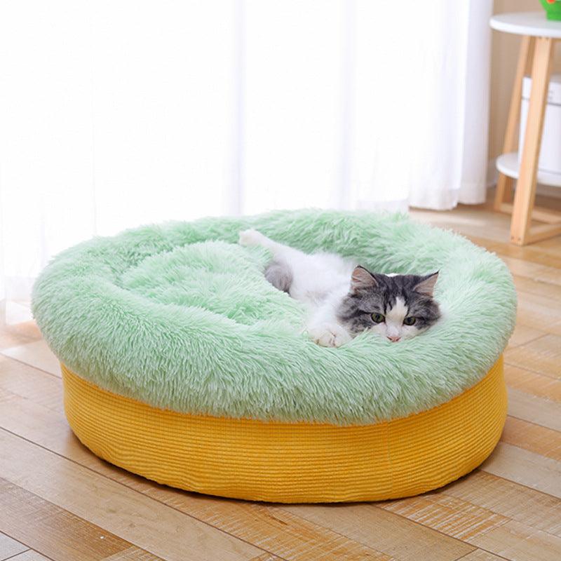 Luxury Plush Winter Nest: Cozy And Stylish Pet Bed For Deep Sleep Dog Hugs Cat