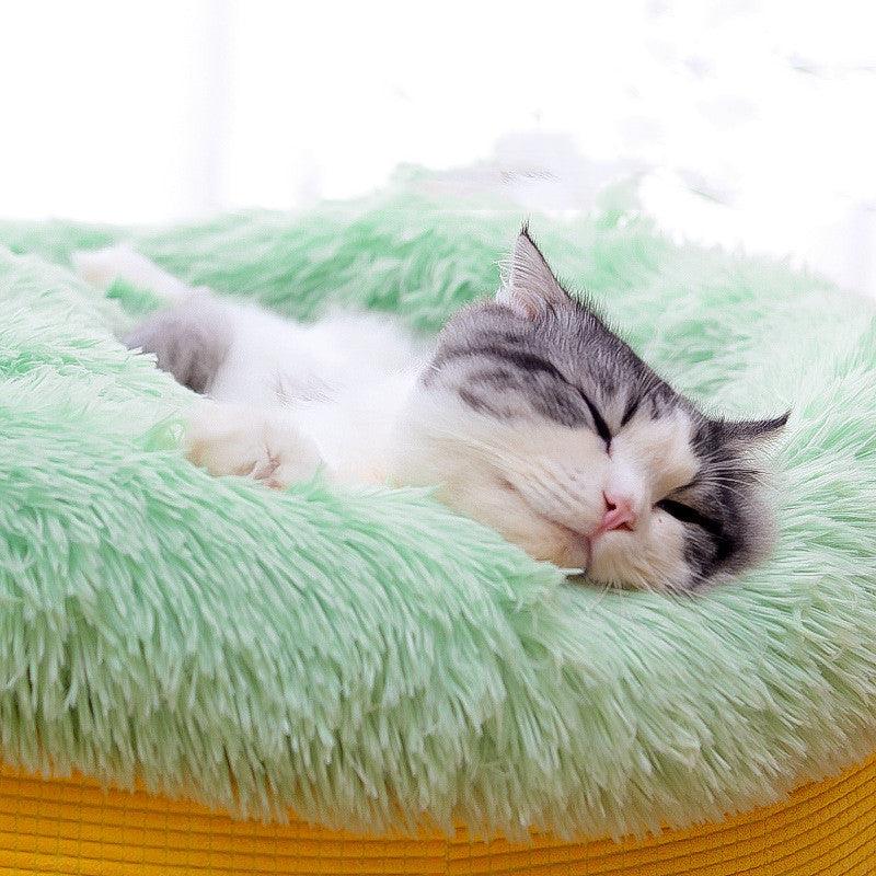 Luxury Plush Winter Nest: Cozy And Stylish Pet Bed For Deep Sleep Dog Hugs Cat