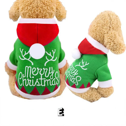 Festive Feline Christmas Cat Costume Dog Hugs Cat