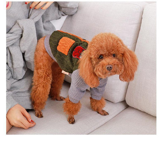Cozy Cotton Dog Sweater Dog Hugs Cat